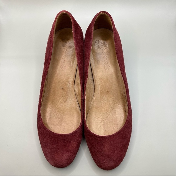 Madewell Ella Suede Pumps Size 6.5 but fits a bit larger so 7 W Burgundy GUC - Picture 4 of 10